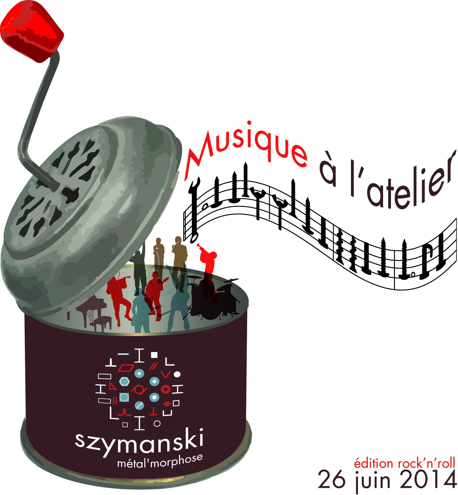 Illustration de l'événement musique à l'atelier dans les locaux de Szymanski